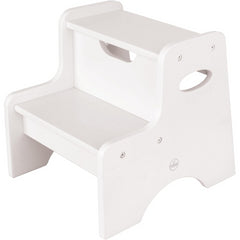 KidKraft Two Step Wooden Step Stool in White For Kids