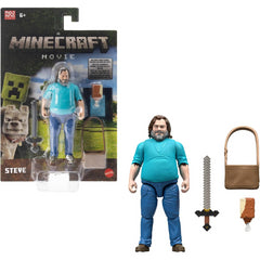 A Minecraft Movie Steve Core 4-Inch Character Action Figure