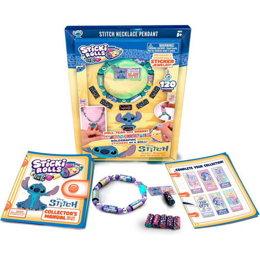 Sticki Rolls Stitch Bracelet & Necklace Set With 120 Stickers
