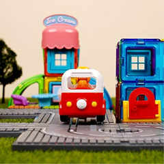Magformers City 16 Piece Bus Track Set