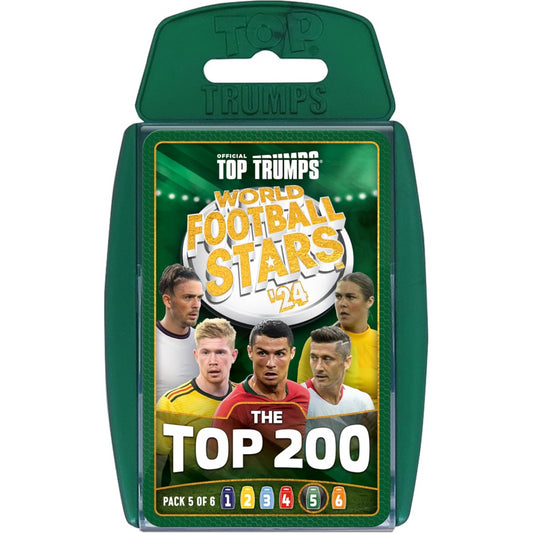 Top Trumps Cards Game - World Football Stars 2024 The Top 200 (Pack 5 Of 6)
