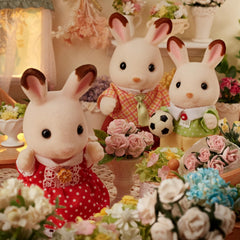 Sylvanian Families Chocolate Rabbit Family Figure Set