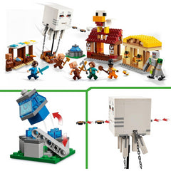 Lego Minecraft 21273 Ghast Balloon Village Attack Building Toy