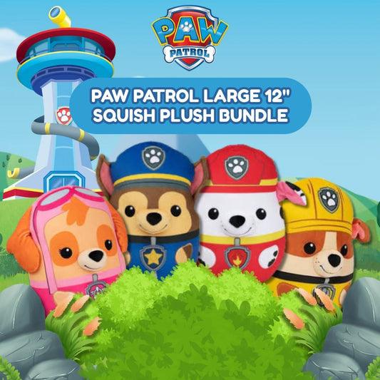 Paw Patrol Large 12" Squish Plush Bundle