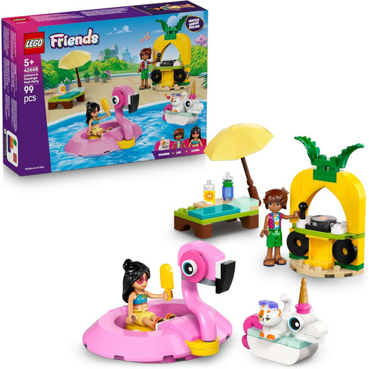 Lego Friends 42658 Unicorn & Flamingo Pool Party Playset