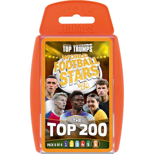 Top Trumps Cards Game - World Football Stars 2024 The Top 200 (Pack 6 Of 6)
