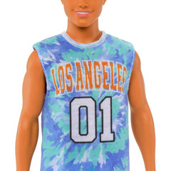Barbie Fashionistas Doll #212 Ken with Prosthetic Leg Los Angeles Jersey
