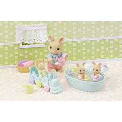 Sylvanian Families 5707 Triplets Baby Bathtime Set - Doll Playset and Vehicle