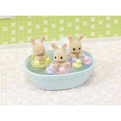 Sylvanian Families 5707 Triplets Baby Bathtime Set - Doll Playset and Vehicle