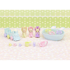 Sylvanian Families 5707 Triplets Baby Bathtime Set - Doll Playset and Vehicle