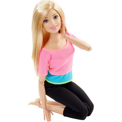 Barbie Blonde Hair Made To Move Doll Pink Top and Black Leggings