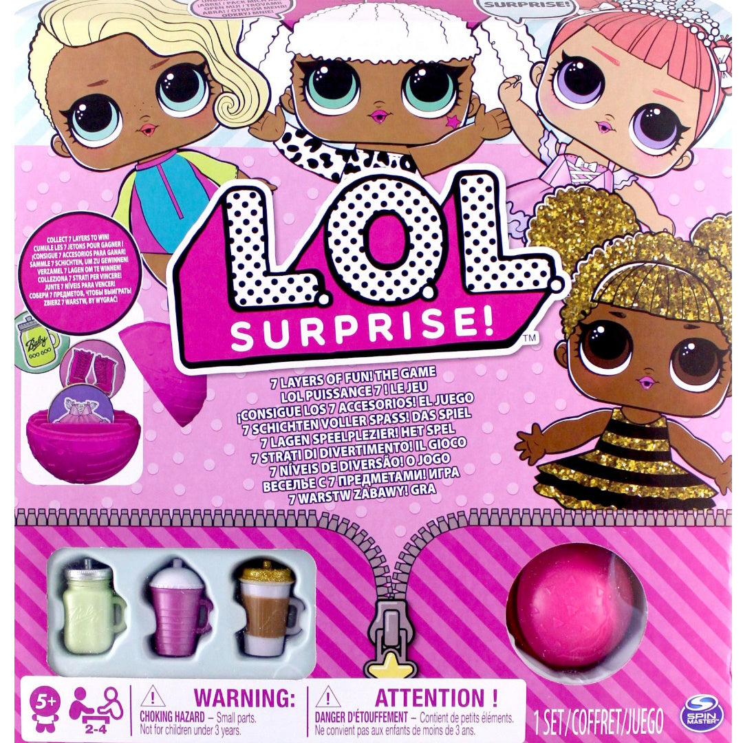 Spin Master L.O.L. Surprise! 7 Layers of Fun, Board Game for  Families and Kids Ages 5 and up, pink, standard (6041601) : Toys & Games