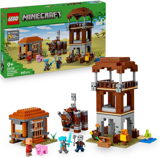 Lego Minecraft 21278 Pillager Outpost & Ravager Attack Playset