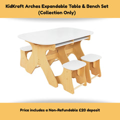 KidKraft Arches Expandable Table & Bench Set (Collection Only)
