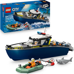 Lego City 60456 Police Boat Chase Playset With Minifigures