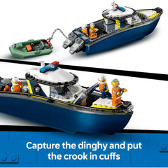Lego City 60456 Police Boat Chase Playset With Minifigures