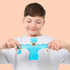 Heroes Of Goo Jit Zu Minecraft Stretchy Steve With Diamond Armor & Sword