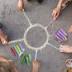 Playkidiz Sidewalk Chalk 48 Pieces Outdoor Drawing Toy