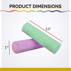 Playkidiz Sidewalk Chalk 48 Pieces Outdoor Drawing Toy