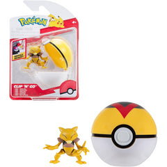 Pokemon Clip N Go Abra and Level Ball Set and Figure