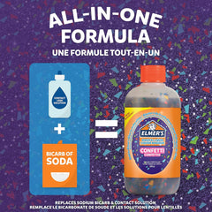 Elmers Magical Liquid Confetti Slime Activator Washable and Kid Friendly 245g