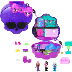 Polly Pocket Monster High Playset with 3 Micro Dolls & 10 Toy Accessories