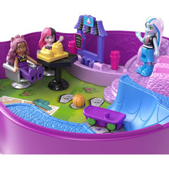 Polly Pocket Monster High Playset with 3 Micro Dolls & 10 Toy Accessories