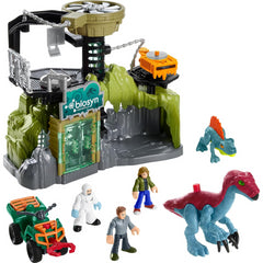 Fisher-Price Imaginext Jurassic World Dino Lab Playset & Figures Brown Eco Box