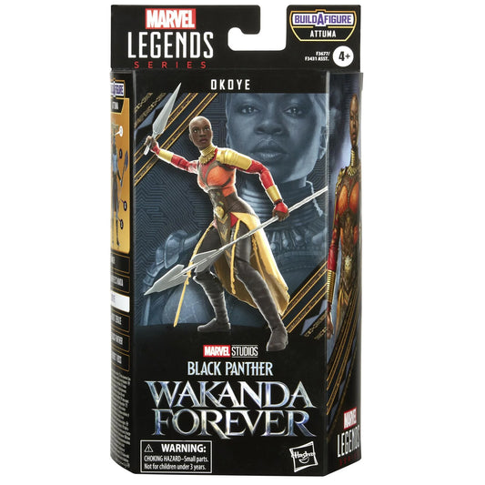 Marvel Legends Series OKOYE Figure 3 Black Panther Wakanda Forever (BUILD A FIGURE: ATTUMA-HEAD)