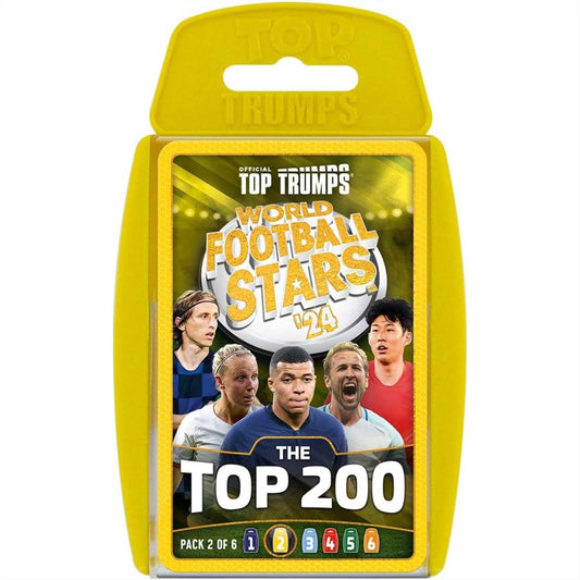 Top Trumps Cards Game - World Football Stars 2024 The Top 200 (Pack 2 Of 6)