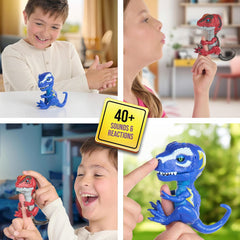 Wow Wee Untamed T-Rex Cobalt Roaring Dino with 40 Sounds and Reactions