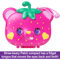 Polly Pocket Dolls Playset with Fidget Exterior Straw-beary Patch Compact