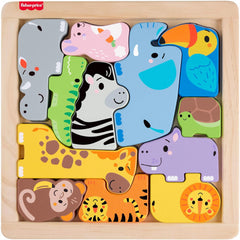 Fisher-Price Wooden Animal Puzzle Early Learning Toy