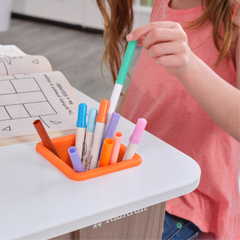 Kids 3 Piece Rectangular Activity Table and 2 Chair Set in Grey Ash Colour