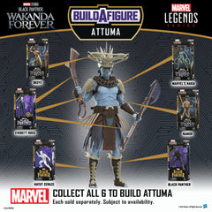 Marvel Legends Series HATUT ZERAZE Figure 4 Black Panther Wakanda Forever (BUILD A FIGURE: ATTUMA-RIGHT LEG)