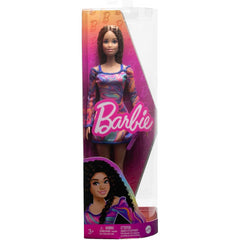 Barbie Fashionistas Doll Crimped Hair And Freckles and Marble Rainbow Dress