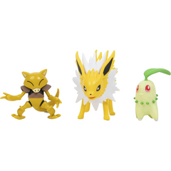 Pokemon Battle Figures 3 Pack Abra Chikorita and Jolteon