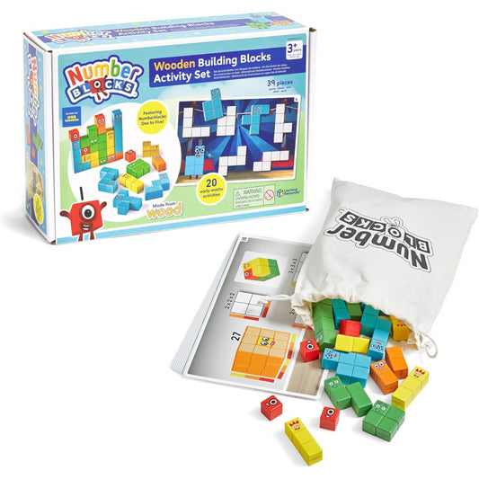Learning Resources Wooden Building Blocks Set Kids Early Learning Toy