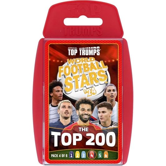 Top Trumps Cards Game - World Football Stars 2024 The Top 200 (Pack 4 Of 6)