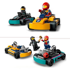 Lego City 60400 Go-Karts And Race Drivers Racing Vehicle Playset