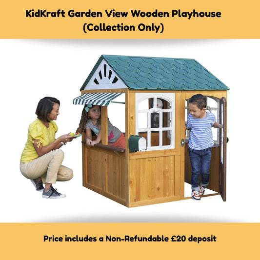 KidKraft Garden View Wooden Playhouse (Collection Only)