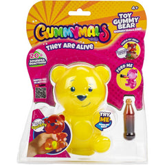 Gummymals Squishy Gummy Interactive Pet Bear with 10 Reactions & Sounds - Yellow