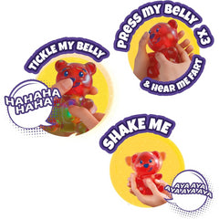 Gummymals Squishy Gummy Interactive Pet Bear with 10 Reactions & Sounds - Yellow