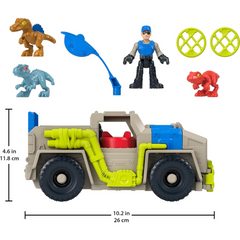 Imaginext Jurassic World Dinosaur Toys Track & Transport Dino Truck Set