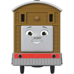 Thomas & Friends Motorized Toy Train Toby Battery-Powered Engine with Cargo Car