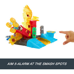 Hot Wheels Monster Trucks Torch Tower Takedown Playset