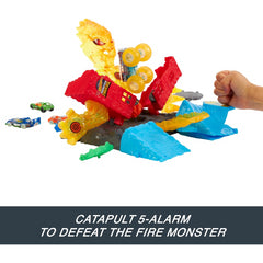 Hot Wheels Monster Trucks Torch Tower Takedown Playset