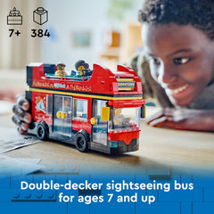 Lego City 60407 Red Double Decker Sightseeing Bus Toy