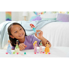 Disney Princess Toys Small 6 Posable Dolls with Sparkling Clothing & Accessories