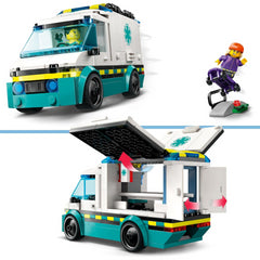 Lego City 60451 Emergency Ambulance Toy with 2 Mini Figures Construction Playset